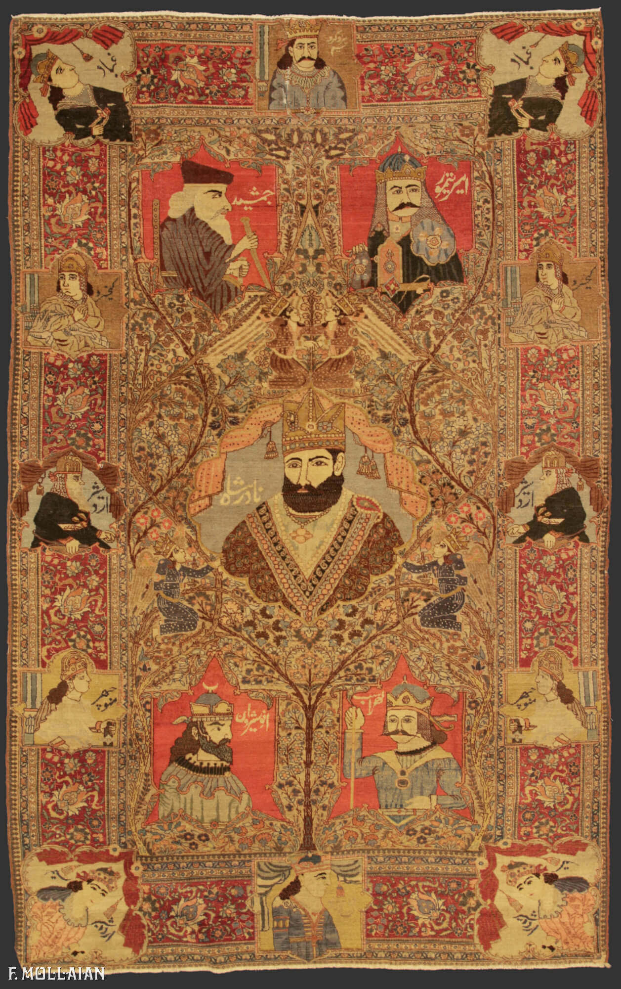 Tappeto Figurativo Persiano Antico Tabriz n°:20982783